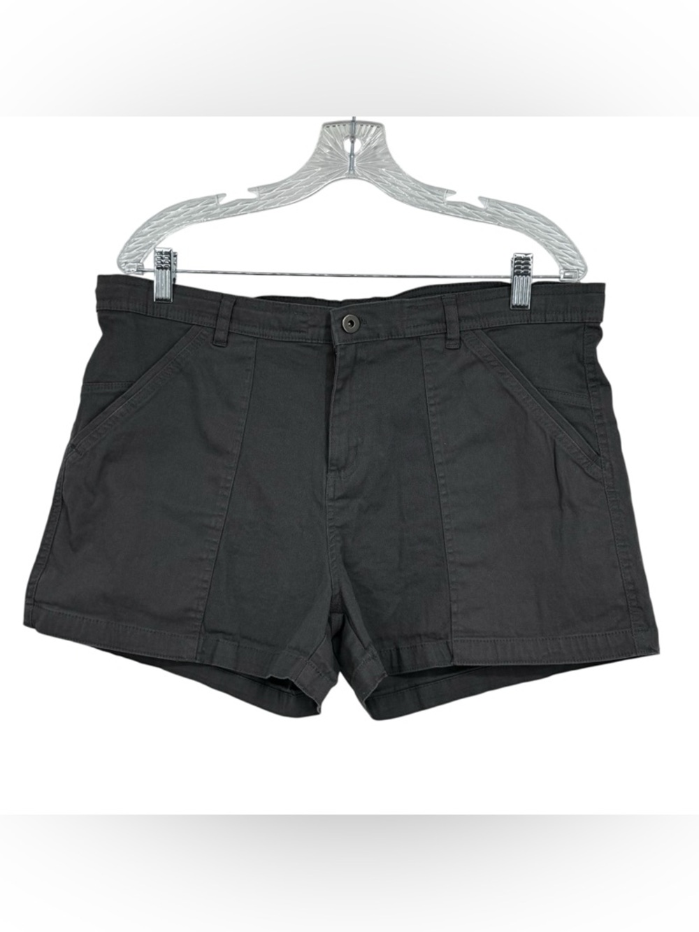 Stillwater Supply Company Size 14 Gray Cotton Spandex Shorts Internal Waist Tie